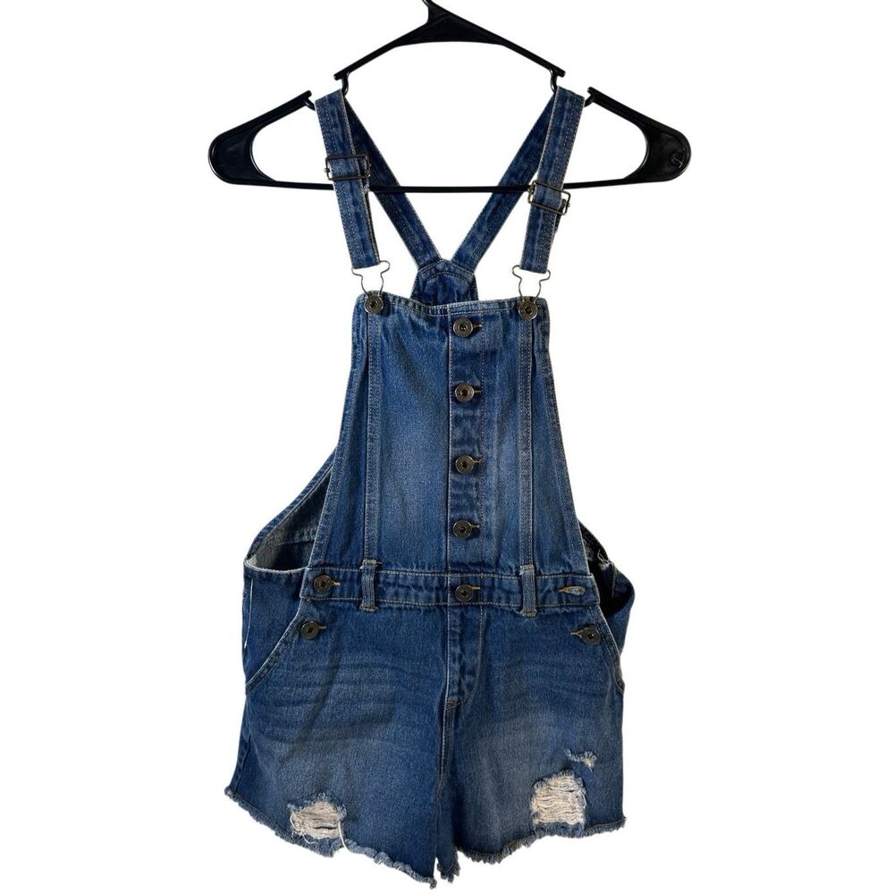 Guess denim‎ overall shorts girls 14 bling